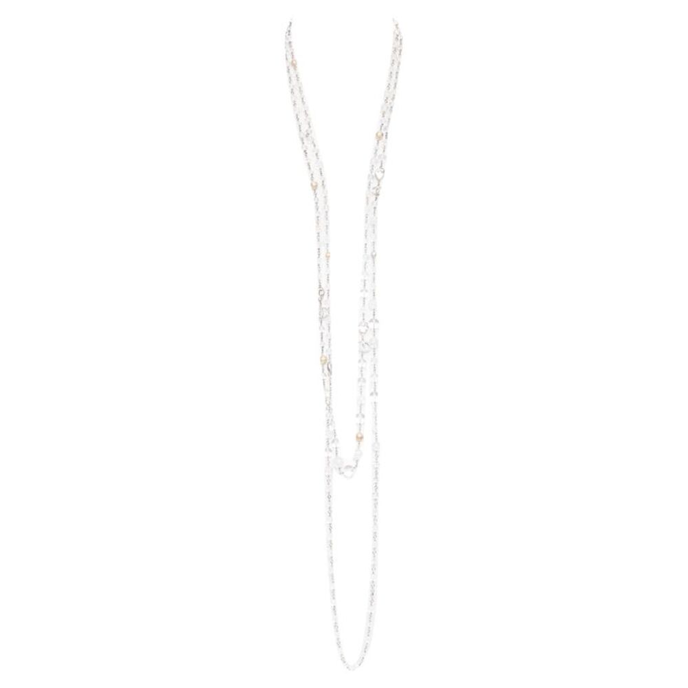 Chanel 2015 Gold Crystal Globe Necklace